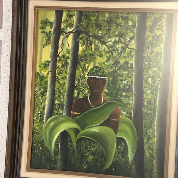 Original painting by Lucia Vaz from Sau Paulo. Nice painting size 32 x 26 preown - Picture 7 of 11